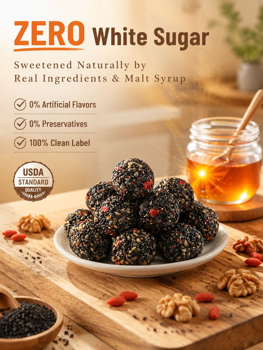 🏆Black Sesame Walnut Date Bites-Amy