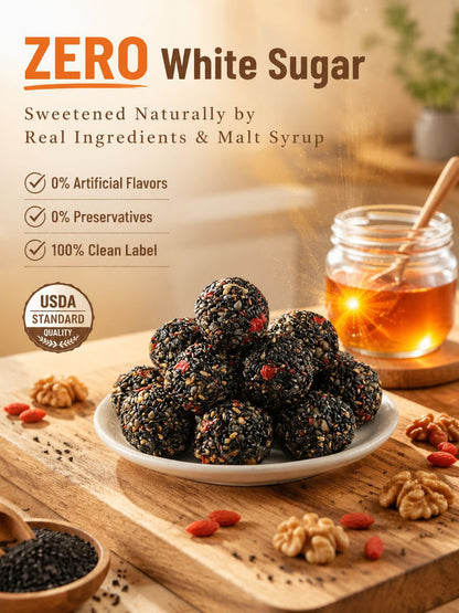 🏆Black Sesame Walnut Date Bites-Amy