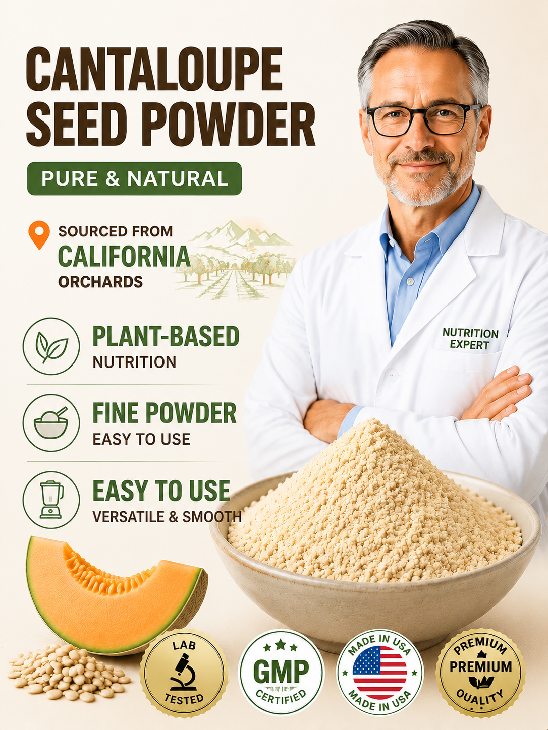 🍈 Premium Seed Powder Blend | Smooth Taste, Easy Nutrition-Amy