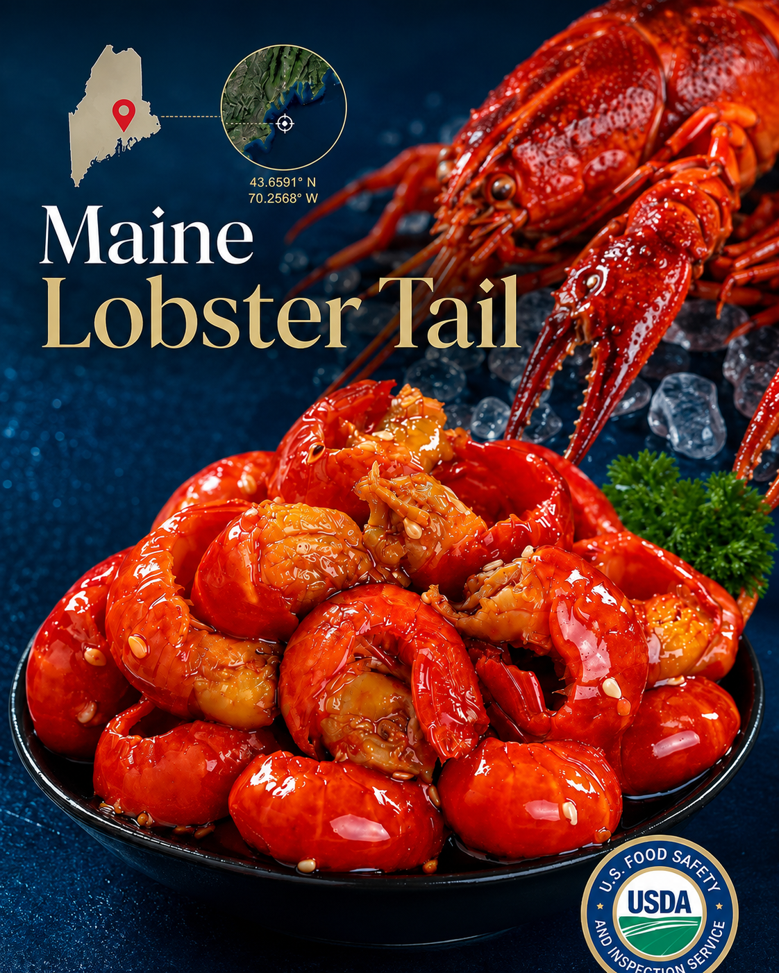 Fresh lobster tail meat with shell-Amy